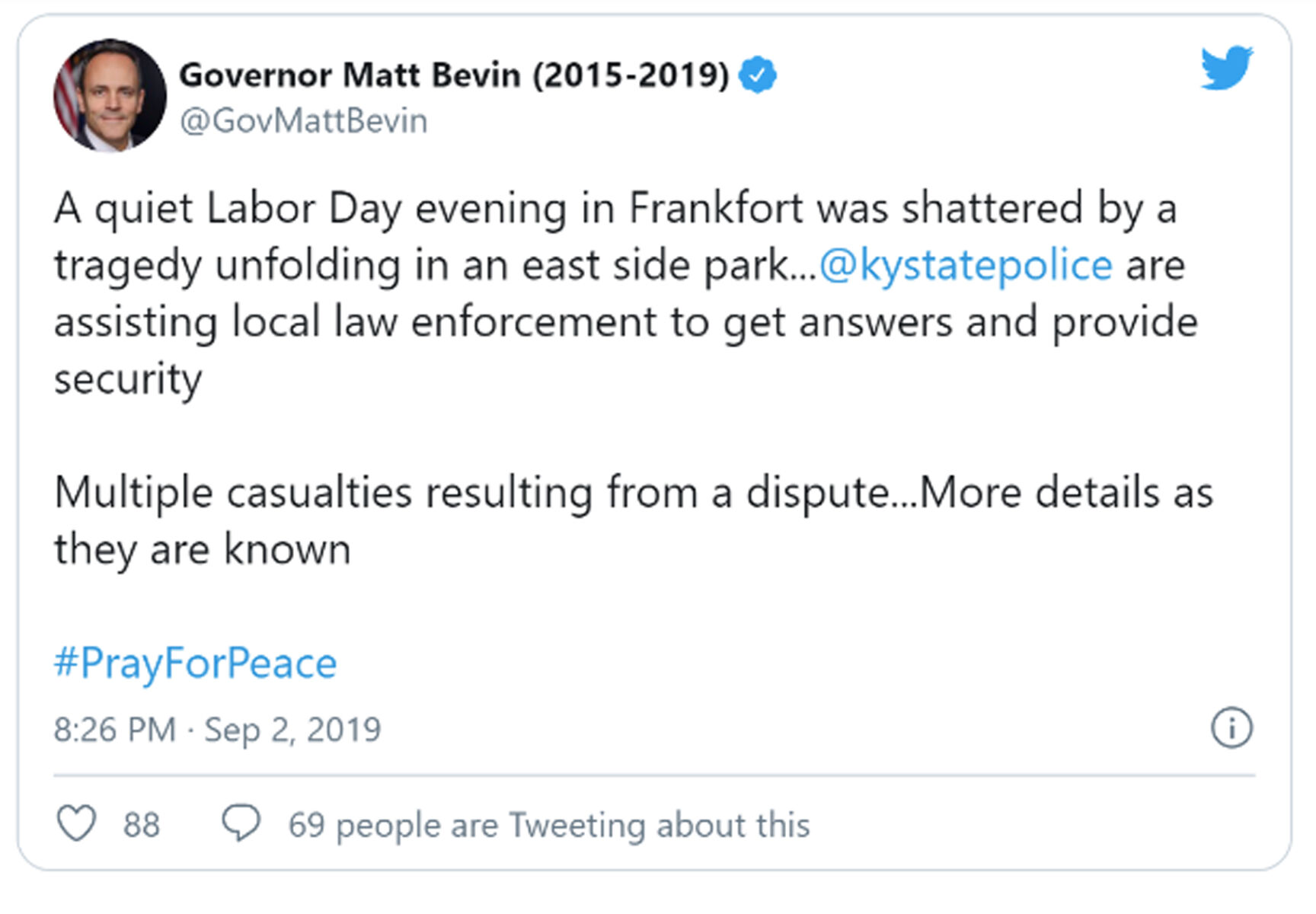 Matt Bevin tweet